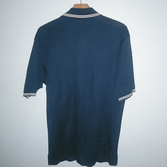 Amerigo Vespucci L Mens Italian Cotton Navy Polo Sport Sailing Shirt - Picture 5 of 11